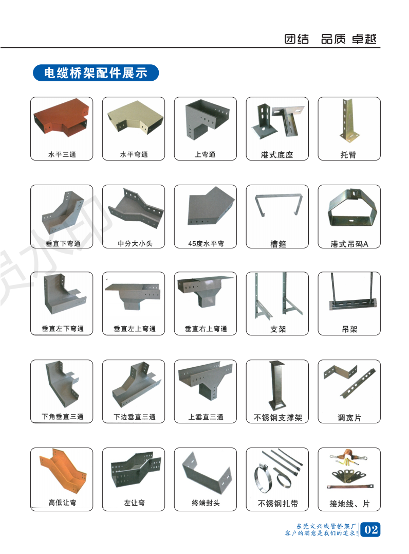 橋架規格型號大全(圖22) 電纜橋架配件表